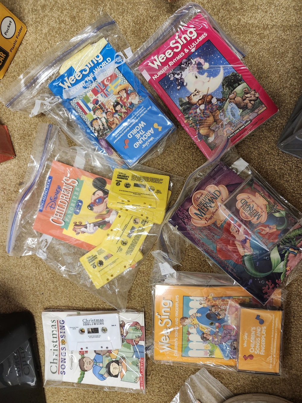 Vintage Kids Sing Along Books And Music Cassettes